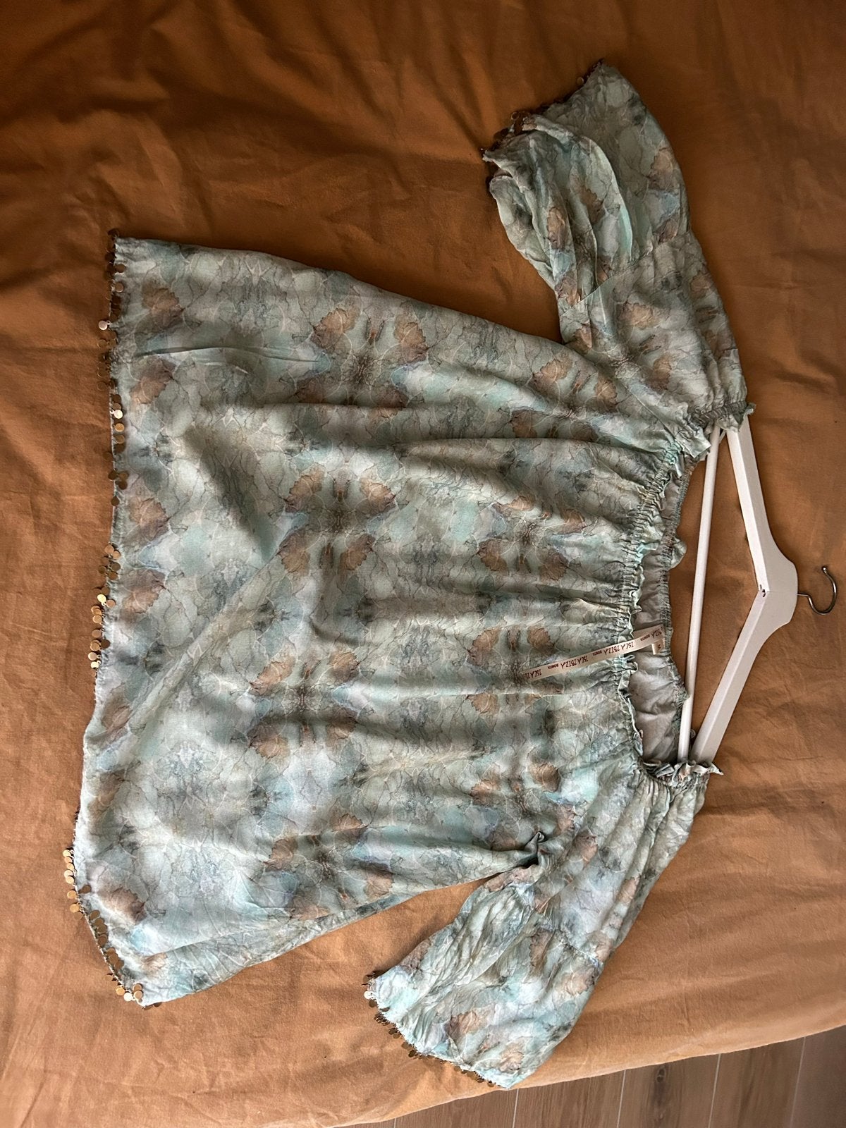Isla Ibiza Bonita Off-shoulder Top Maat M, Ophalen of Verzenden, Zo goed als nieuw, Maat 38/40 (M), Blauw