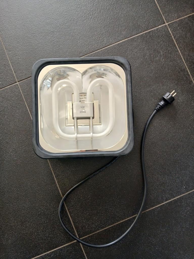 Bouwlamp 55W met 2 stopcontacten -  nieuw, Ophalen of Verzenden, Nieuw, Stopcontact