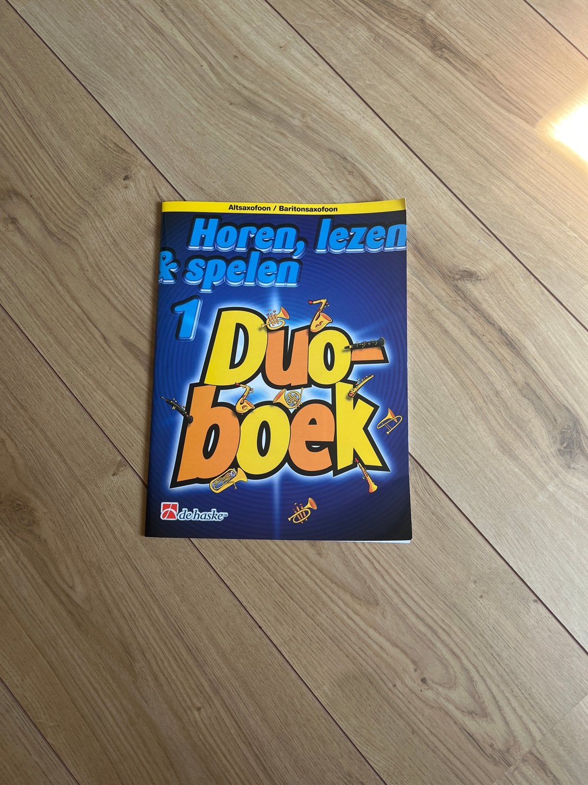 Horen, lezen & spelen 1 Duoboek - Altsaxofoon / Baritonsaxof, Ophalen of Verzenden, Gebruikt, Houtblazer