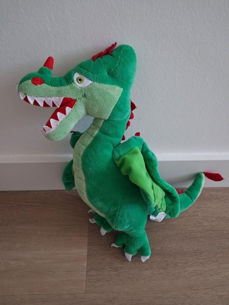 Knuffel draak Efteling 32 cm groen L1350, Ophalen of Verzenden, Zo goed als nieuw, Overige typen