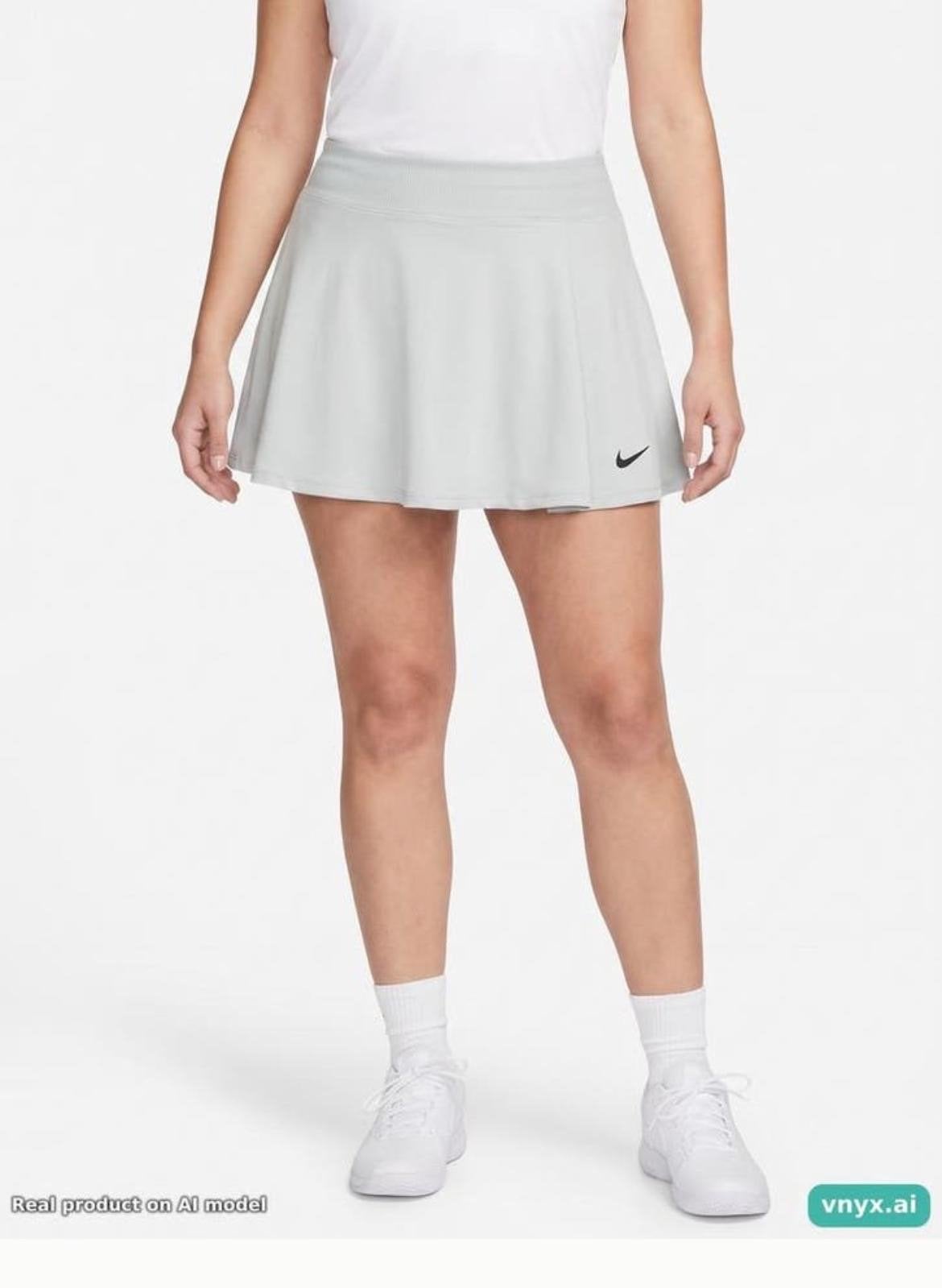 Nike Dri-Fit Tennisrokje met prijskaartje lchtgrijs Maat M, Zo goed als nieuw, Racketsport, Grijs, Ophalen