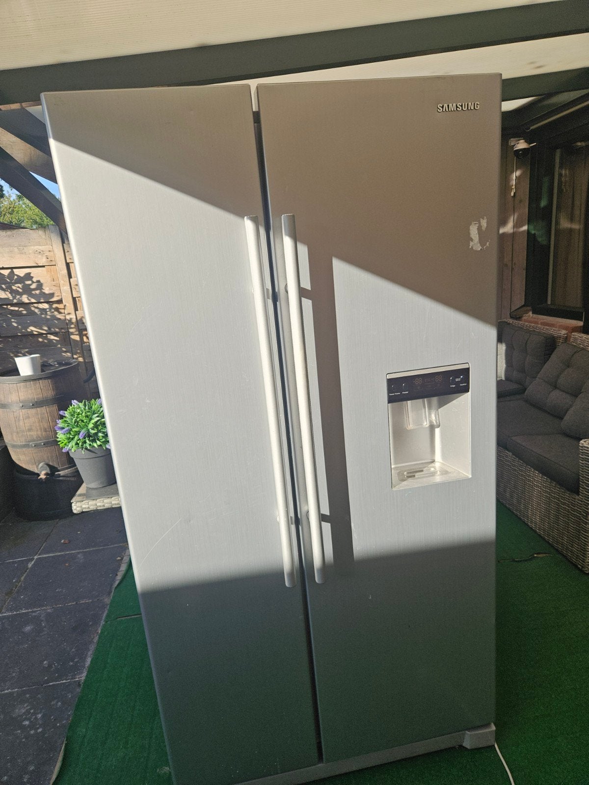 Samsung Amerikaanse Koelkast met Waterdispenser, Witgoed en Apparatuur, Gebruikt, 200 liter of meer, 60 cm of meer, Met aparte vriezer