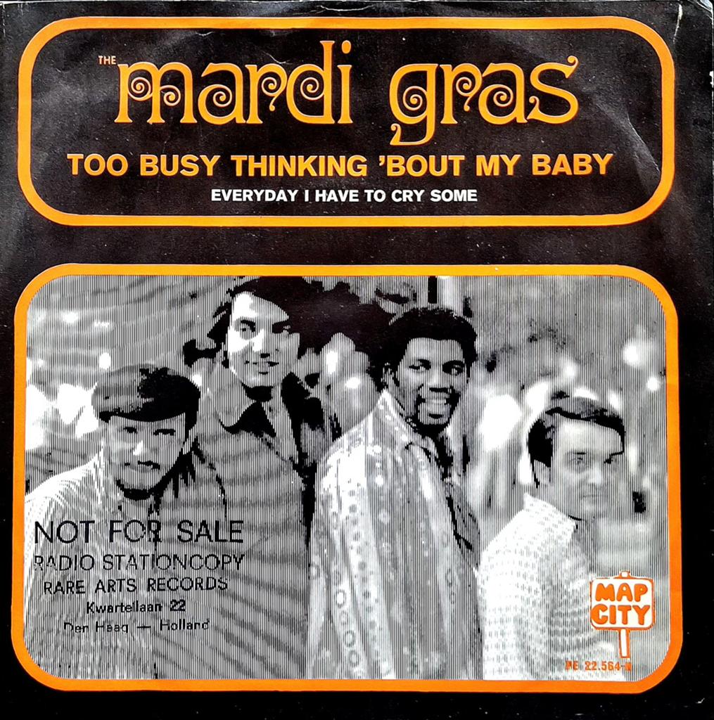7"/SINGLE  MARDI GRAS - Too Busy Thinking 'Bout My Baby, Cd's en Dvd's, Vinyl Singles, Ophalen of Verzenden, Gebruikt, Pop