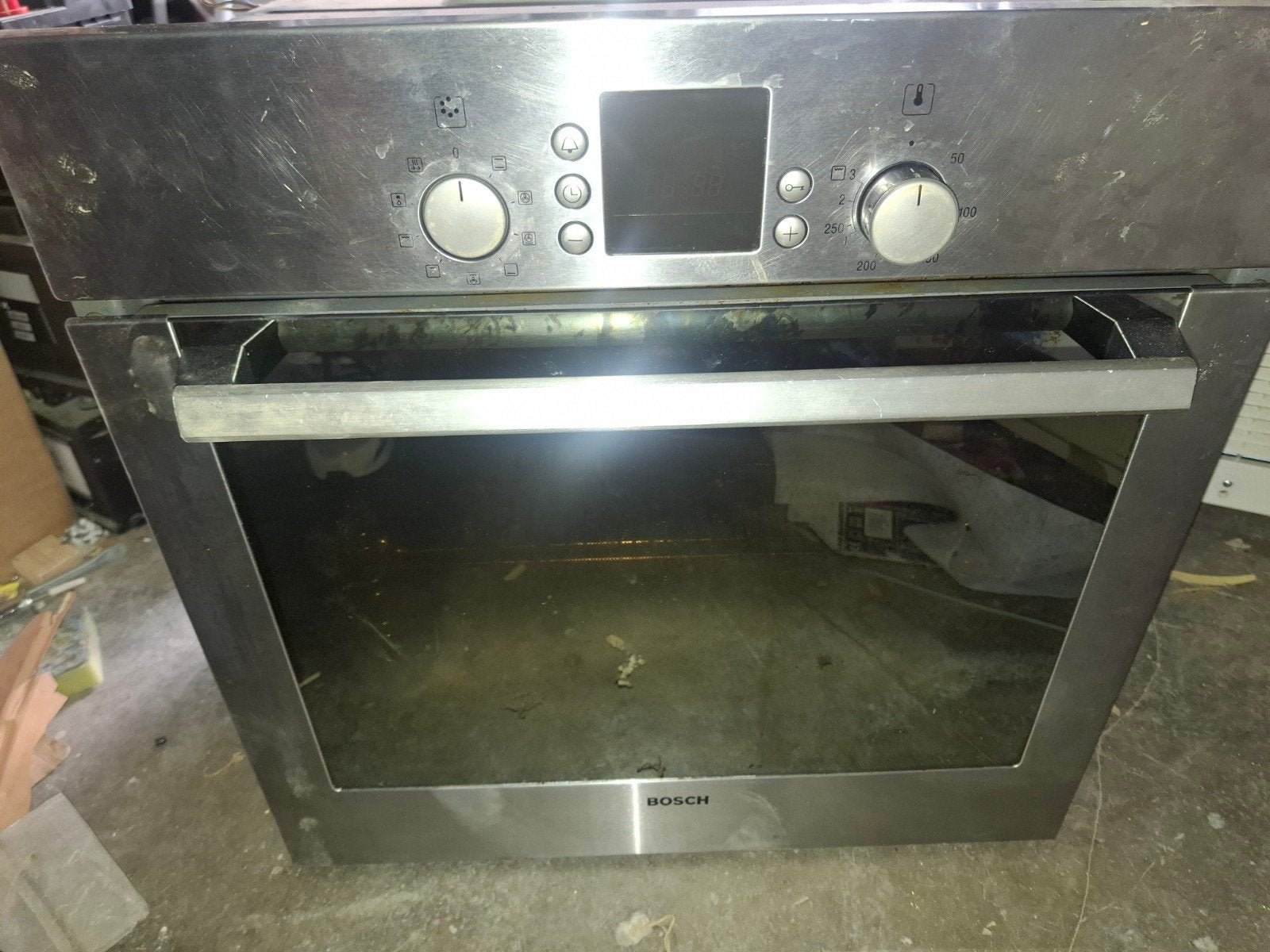 Rvs inbouw oven van het merk Bosch goed werkend, Witgoed en Apparatuur, Ovens, Ophalen of Verzenden