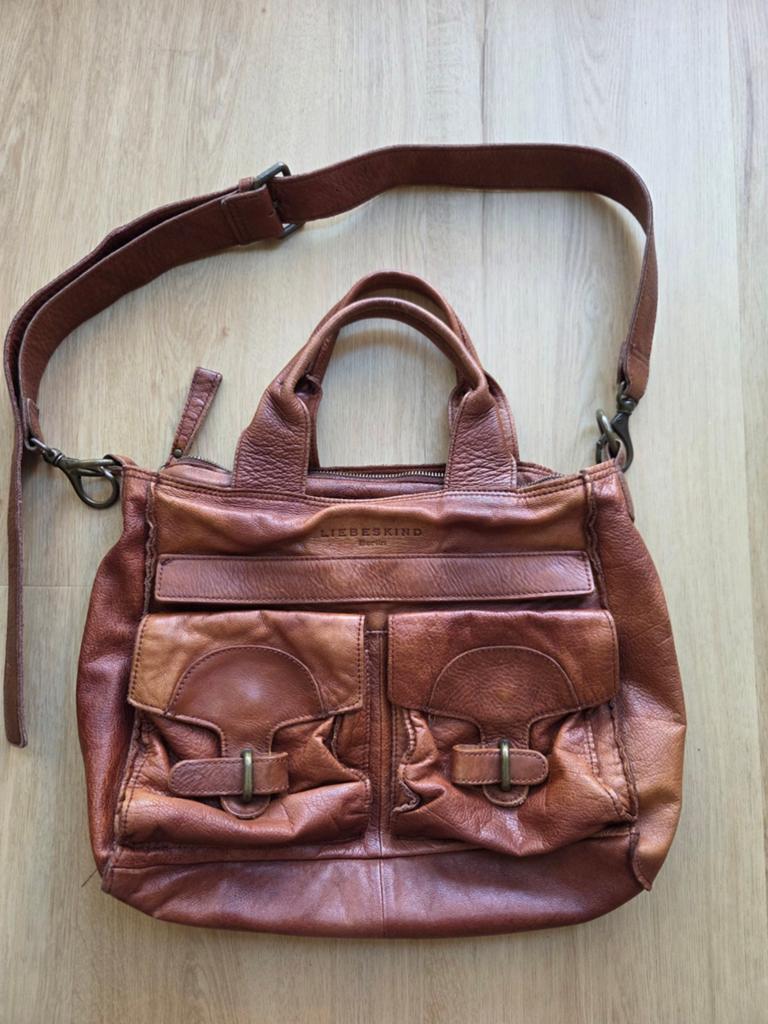 Design, goed onderhouden, leren tas van Liebeskind, Ophalen of Verzenden, Gebruikt, Bruin, Overige typen