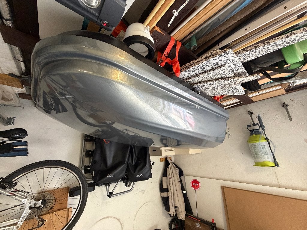 Dakkoffer met universele dakdragers, Auto diversen, Dakkoffers, Ophalen, Gebruikt