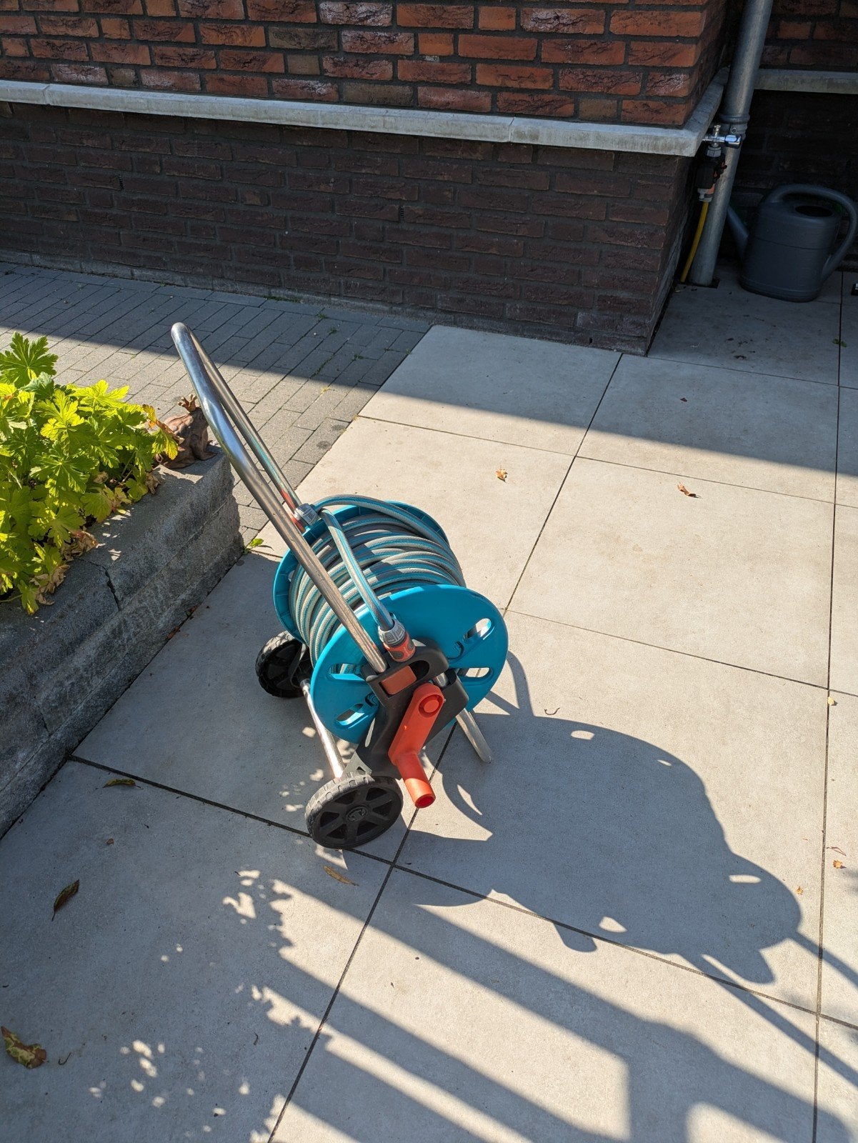 Gardena Tuinslanghaspel met slang, Tuin en Terras, Ophalen, Gebruikt