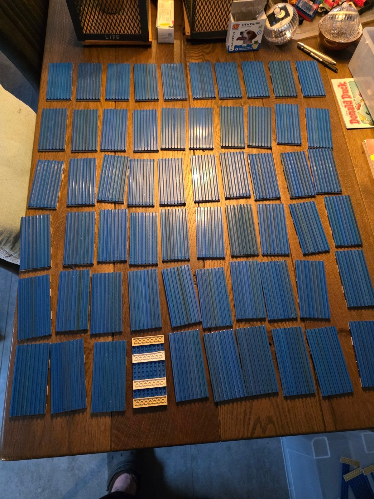 Lego Blauwe Treinrails Recht 4.5V/12V Vintage, Ophalen of Verzenden, Gebruikt
