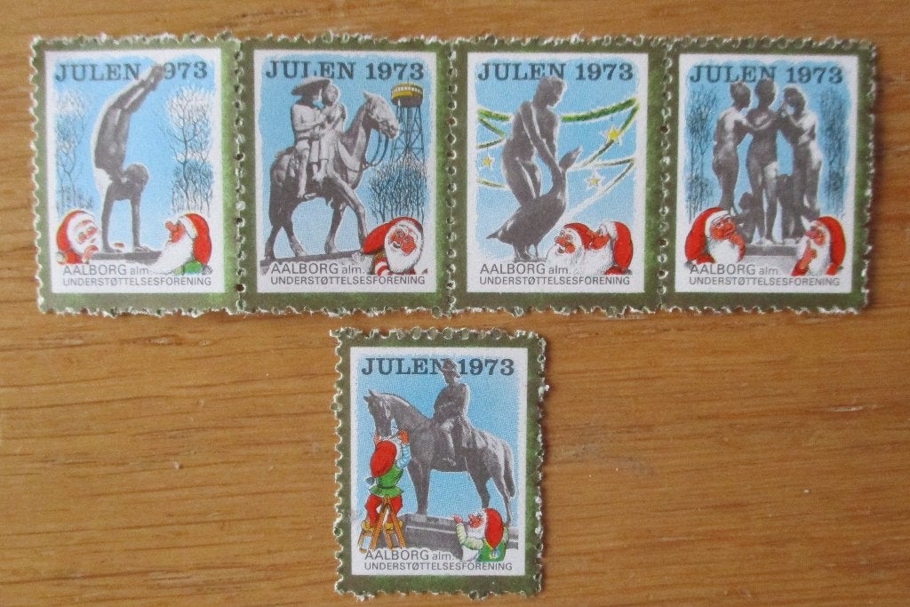 Denemarken Aalborg, serie Kerstzegels 1973, Ophalen of Verzenden, Denemarken, Postfris