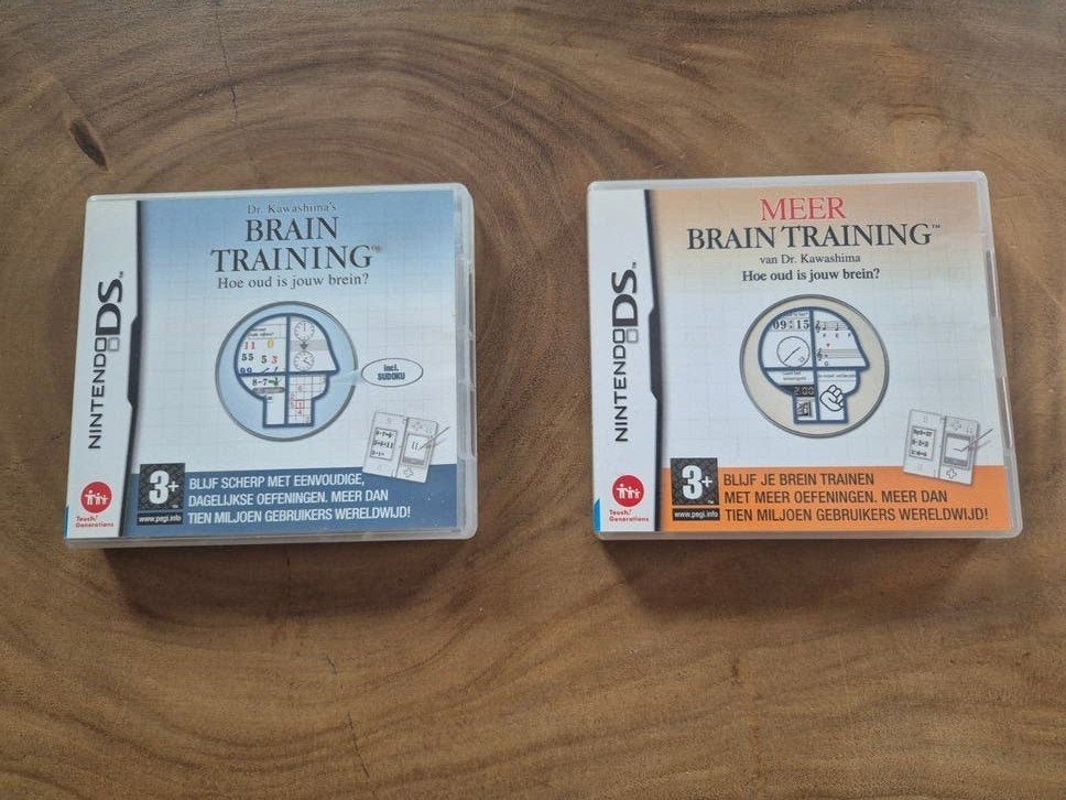 Brain Training + Meer Brain Training, Puzzel en Educatief, 1 speler, Ophalen of Verzenden, Zo goed als nieuw