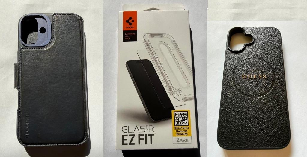 iPhone 16 Plus hoesjes + Screen Protector Nieuwprijs €130, Telecommunicatie, Mobiele telefoons | Hoesjes en Frontjes | Apple iPhone