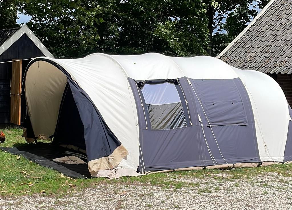 Mooie katoenen 6 persoons tent, Caravans en Kamperen, Ophalen, Zo goed als nieuw