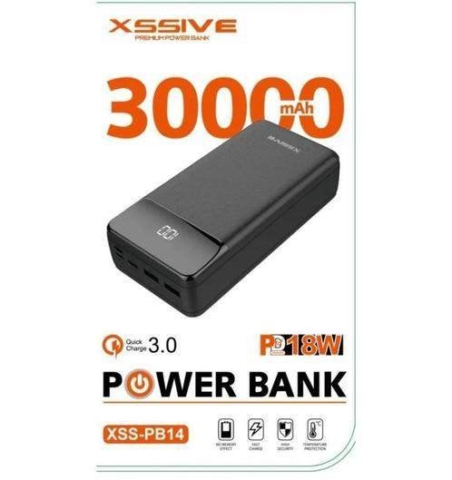 Xssive Powerbank 30000 mAh - 5 Poorten - Zwart, Ophalen, Nieuw