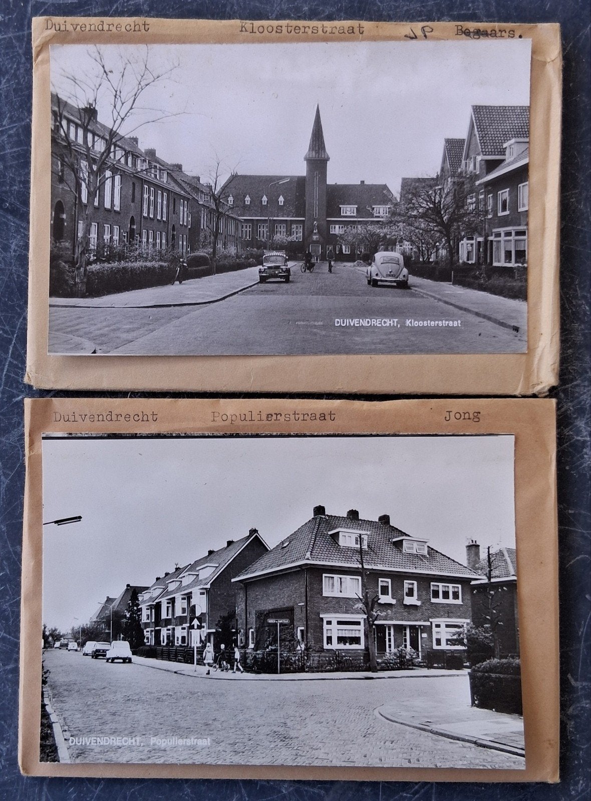 Duivendrecht, 5 x glasplaat JosPe., Verzamelen, Ansichtkaarten | Nederland, Ongelopen, Noord-Holland, 1960 tot 1980, Ophalen of Verzenden