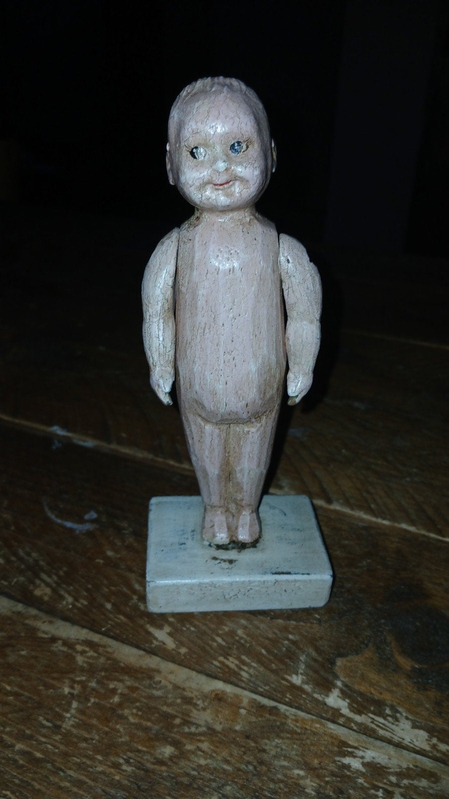 Houten kewpie volkskunst, Verzamelen, Beelden en Beeldjes, Ophalen of Verzenden, Dier
