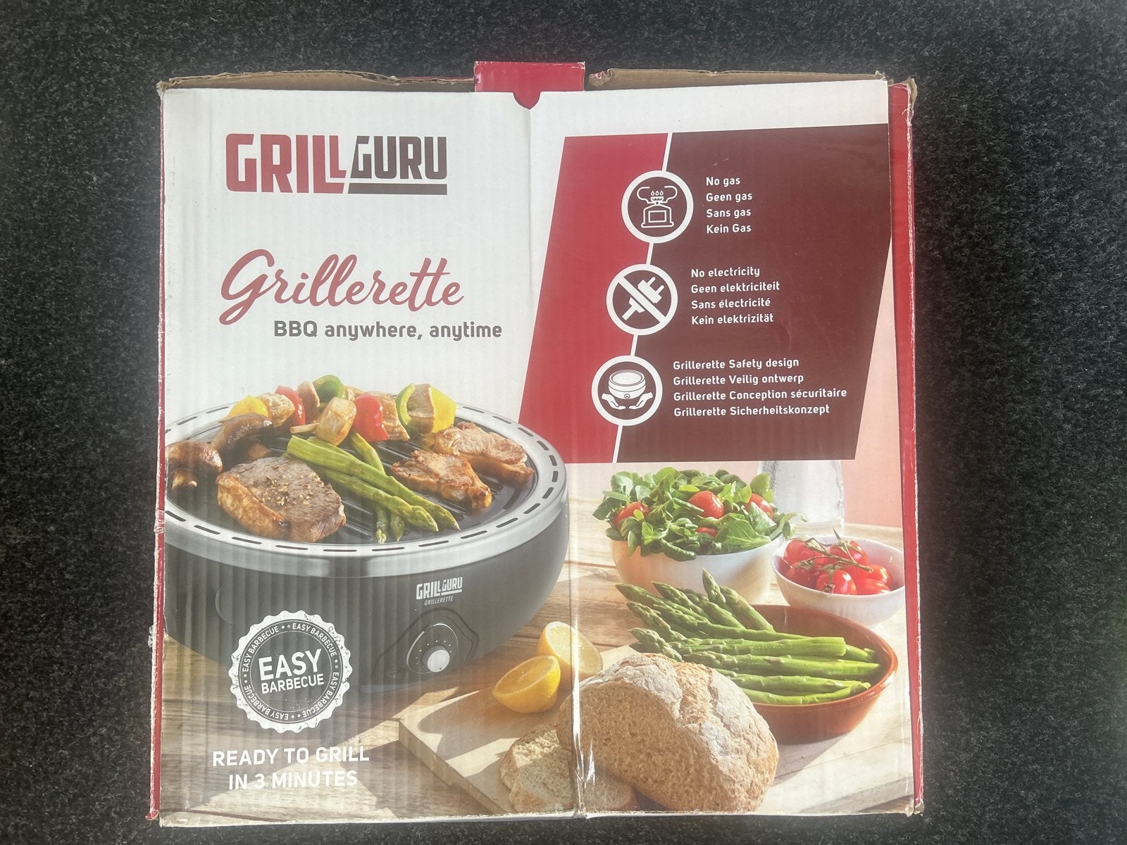 Grill Guru Grillerette BBQ - Draagbare Tafelbarbecue, Ophalen of Verzenden, Nieuw