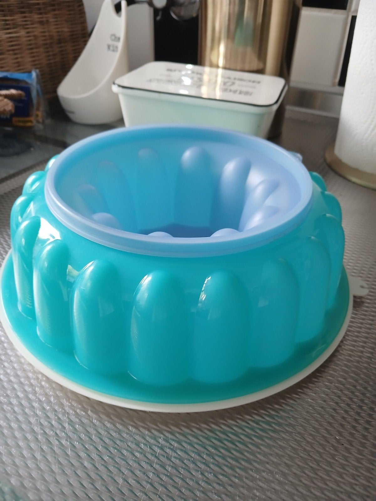 tupperware grote pudding/rijst vorm VASTE PRIJS, Ophalen of Verzenden, Zo goed als nieuw, Blauw, Overige typen