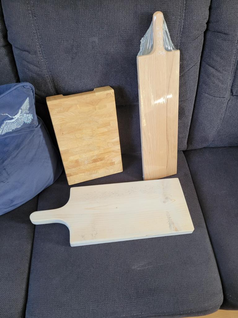 Houten snijplanken set - 3 stuks, Huis en Inrichting, Keuken | Keukenbenodigdheden, Ophalen, Gebruikt, Hout, Snij-/serveerplank