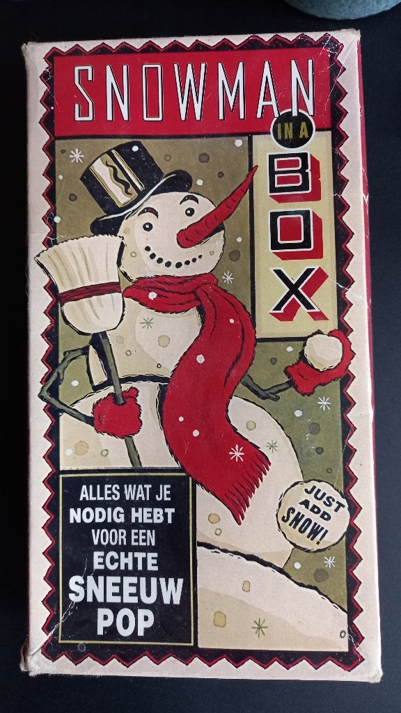 Snowman box/ aankleding voor een sneeuwpop, Ophalen of Verzenden, Gebruikt