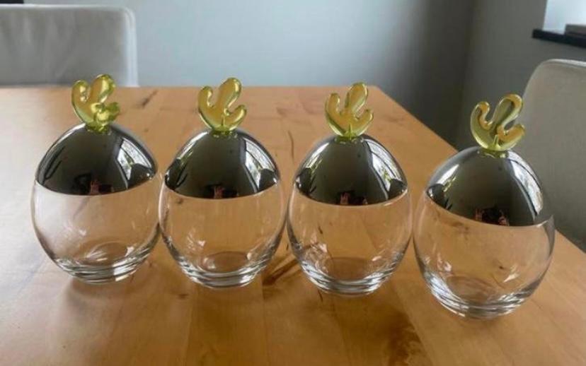 Kruidenpotjes Alessi Ovolini 3 stuks ZGAN, Overige materialen, Overige typen, Ophalen of Verzenden, Zo goed als nieuw