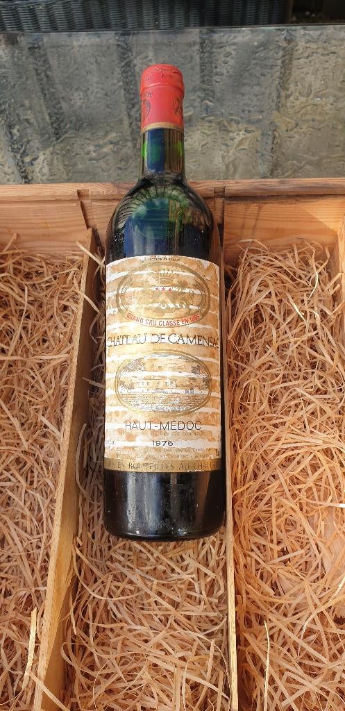 Grand Cru Classe Chateau De Camensac Haut Medoc 1976, Verzamelen, Frankrijk, Nieuw, Ophalen of Verzenden, Rode wijn