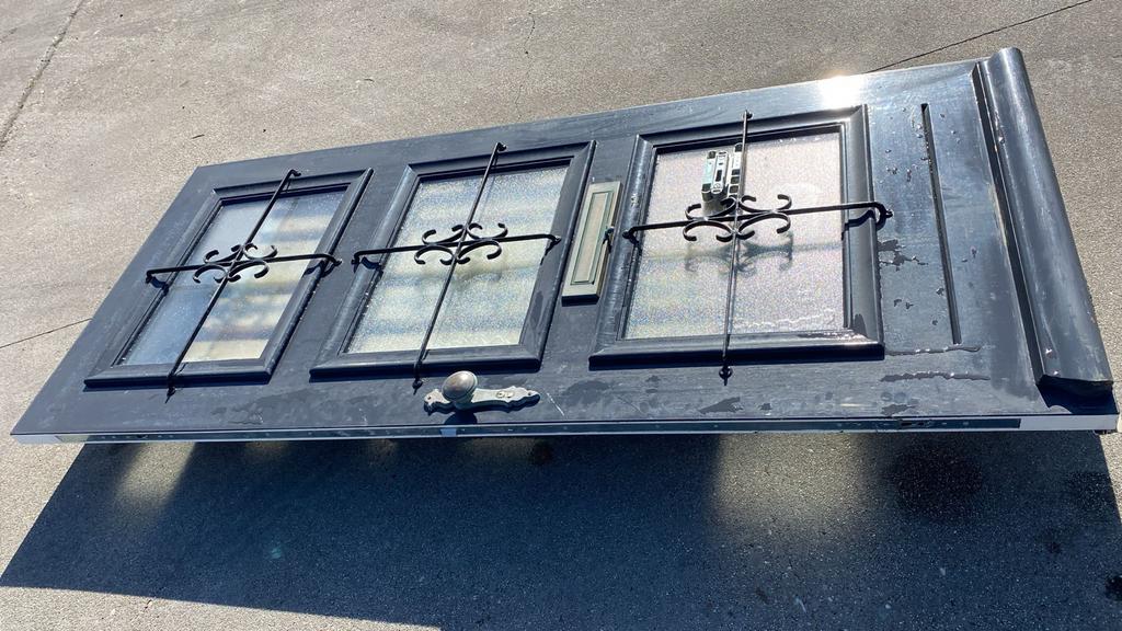 Voordeur met glas, Ophalen, Gebruikt, 80 tot 100 cm, Buitendeur