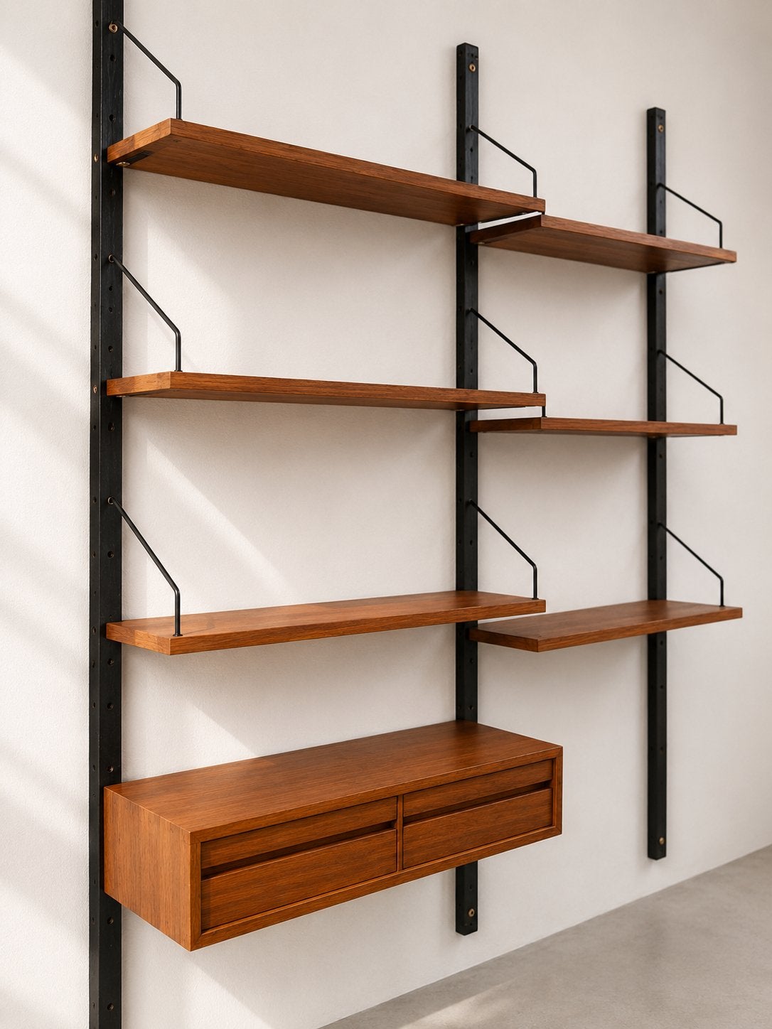 Poul Cadovius Royal System, Complete teak wandkast met laden, Ophalen, Gebruikt