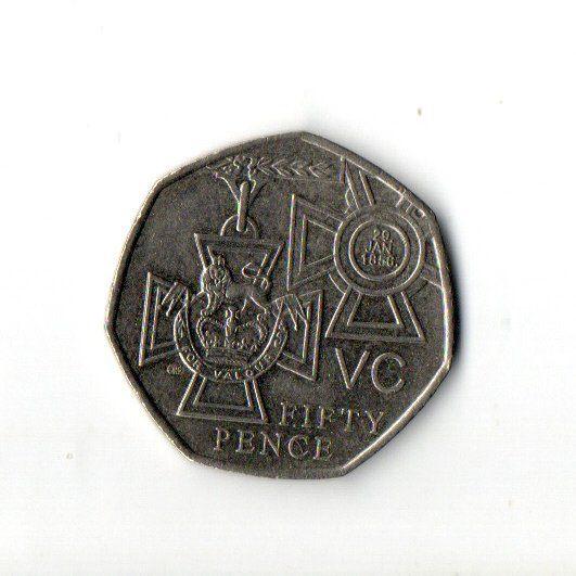 Verenigd Koninkrijk 50 pence 2006 Victoria cross medal, Verzenden, Overige landen, Losse munt