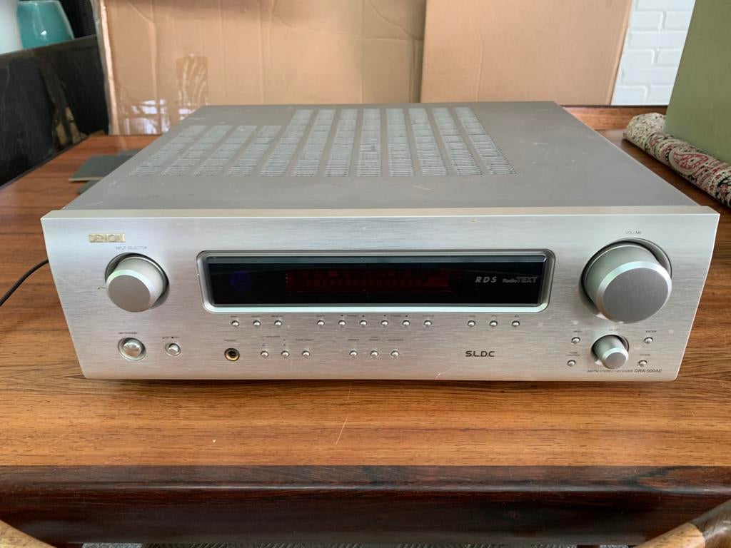 Denon versterker DRA-500AE stereo-ontvanger in zilver., Ophalen of Verzenden, Denon