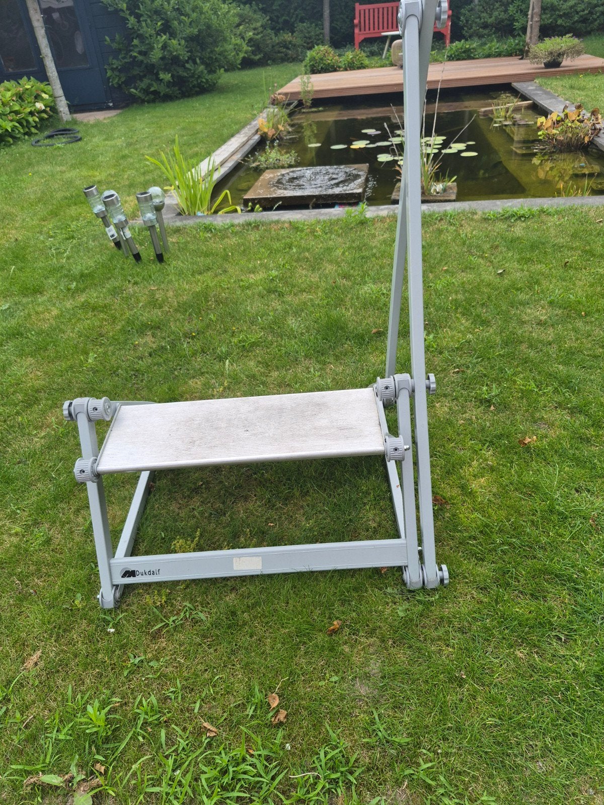 Dukdalf caravan trap met leuning - Opvouwbaar en stevig, Ophalen