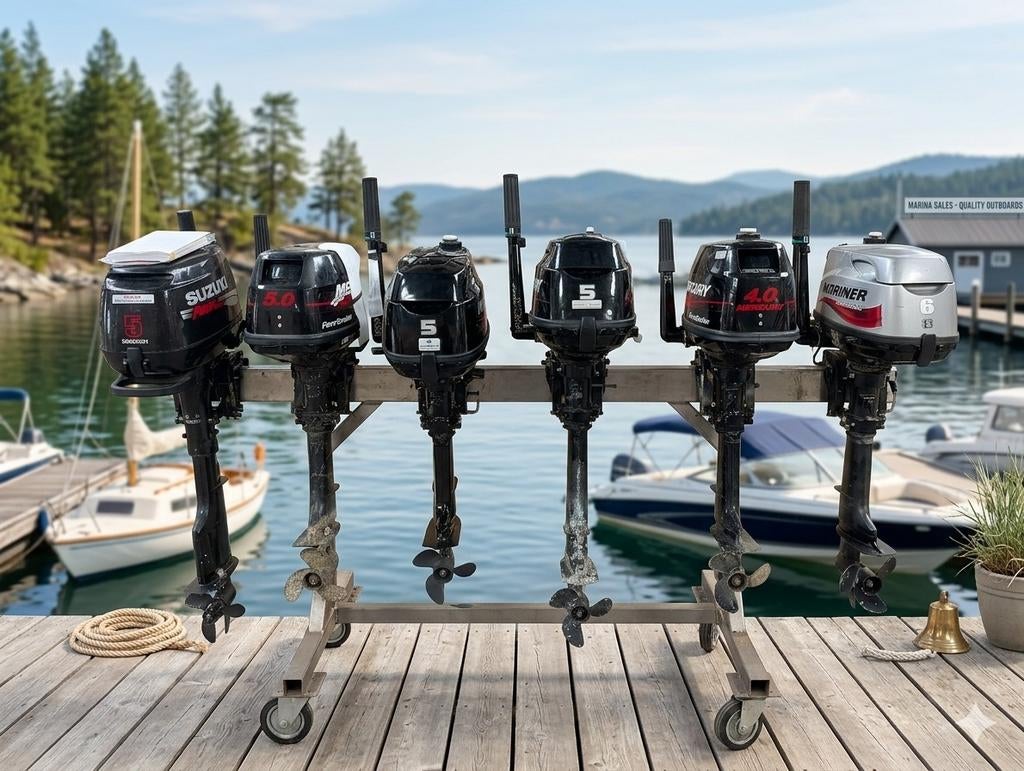 Partij 7 x buitenboordmotoren 4takt, Watersport en Boten, Ophalen, Gebruikt, Benzine, 5 tot 10 pk