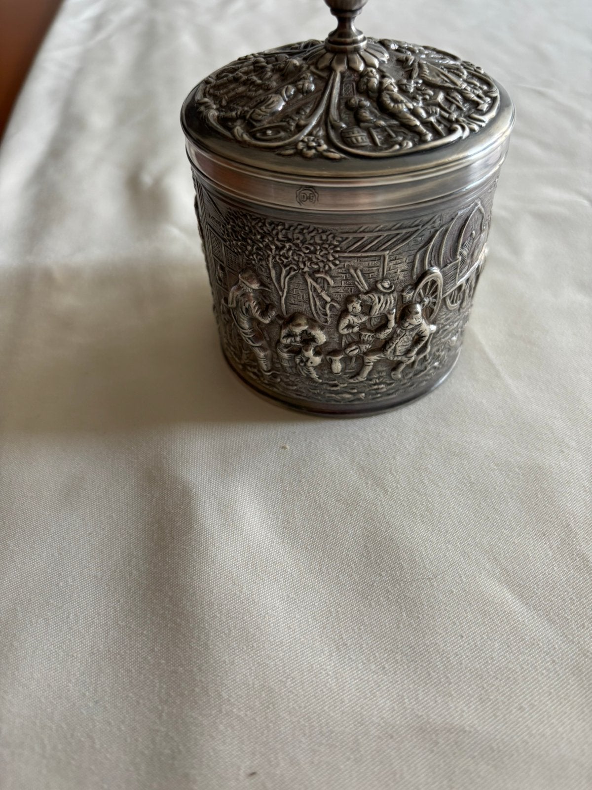 Douwe egberts theebus, Ophalen of Verzenden, Zilver