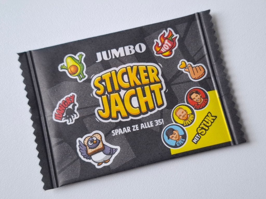 1 STICKERJACHT met STUK TV sticker stickers Jumbo StukTV, Jumbo, Ophalen of Verzenden