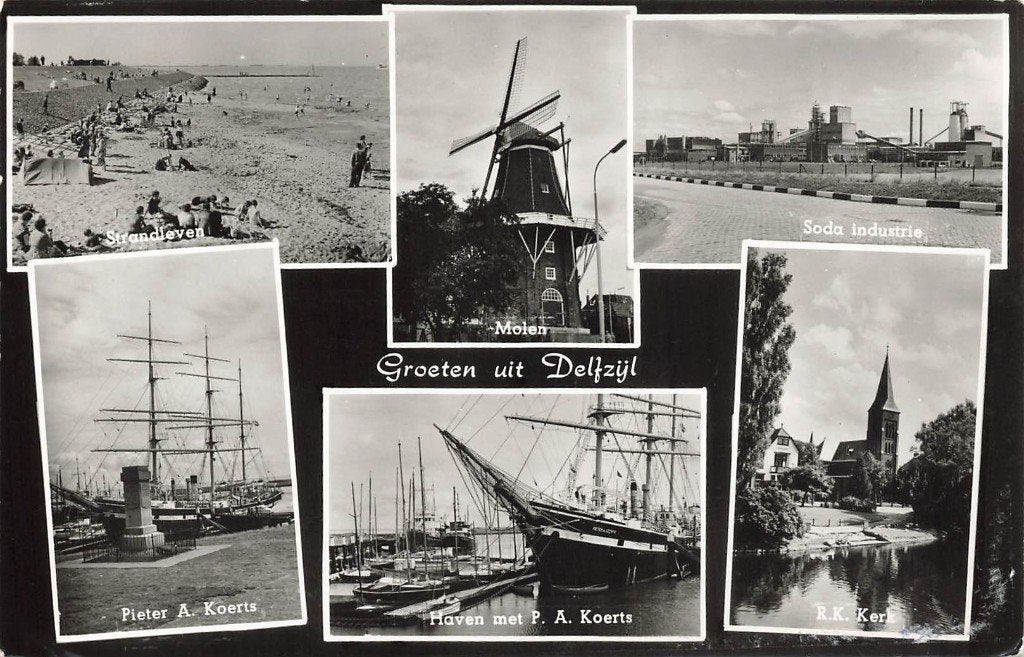 Groeten uit Delfzijl, Ophalen of Verzenden, 1960 tot 1980, Gelopen, Groningen