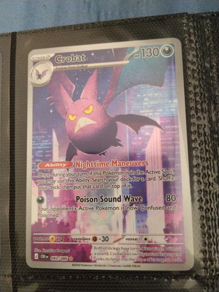 Pokémon Crobat kaart (093/086) - Zo goed als nieuw, Ophalen of Verzenden, Zo goed als nieuw, Losse kaart