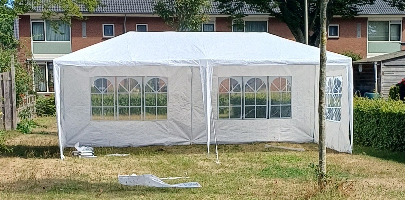 Grote partytent, Ophalen, Zo goed als nieuw, 5 tot 8 meter