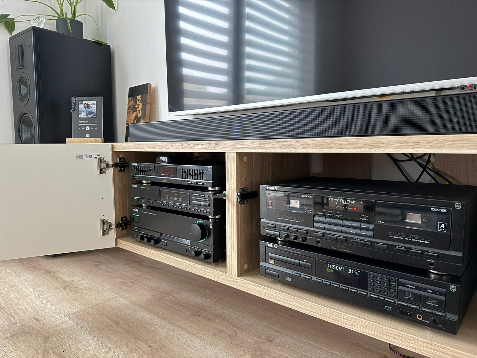Philips 800/600serie Philips FB825 black, Audio, Tv en Foto, Stereo-sets, Zo goed als nieuw, Cassettedeck, Cd-speler, Tuner of Radio