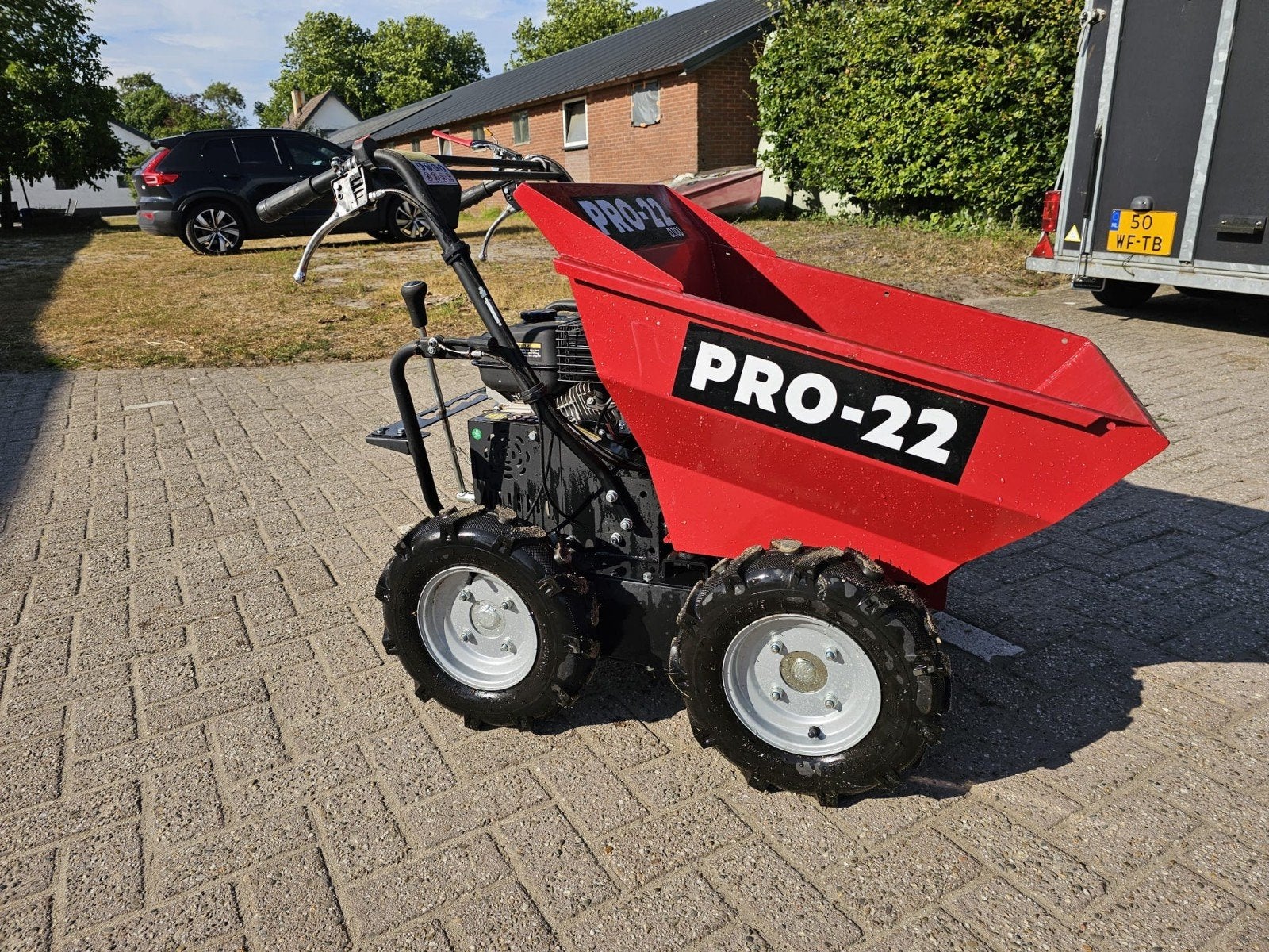 PRO-22 D300 Benzine Kruiwagen - motorkruiwagen, Ophalen