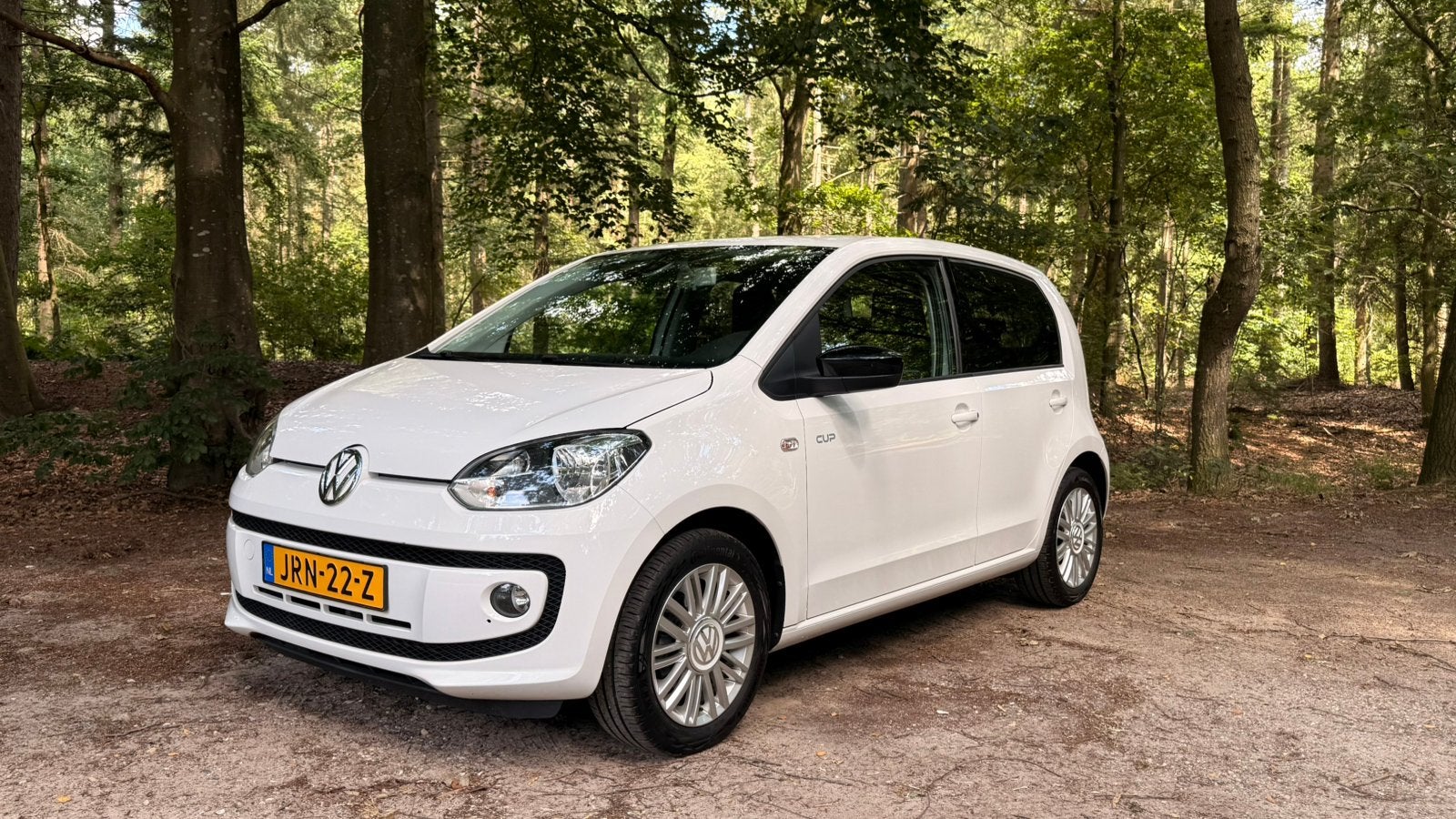 Volkswagen Cup up! 5-DRS 2014 zeer mooi!, Voorwielaandrijving, Stof, Up!, Wit