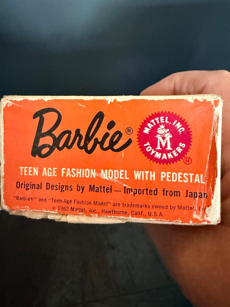 Vintage Barbie doos uit 1962, Ophalen, Gebruikt, Accessoires