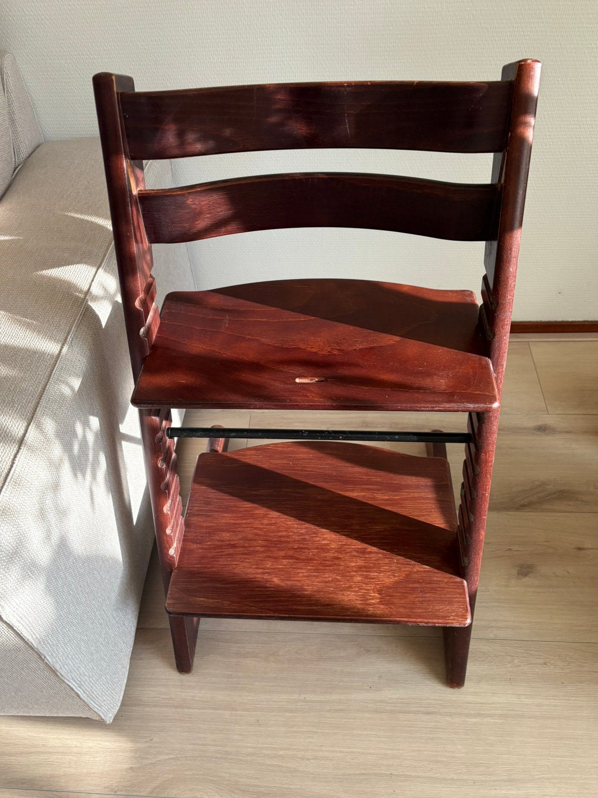 Stokke Trip Trap stoel Mahonie, Ophalen, Gebruikt, Meegroeistoel