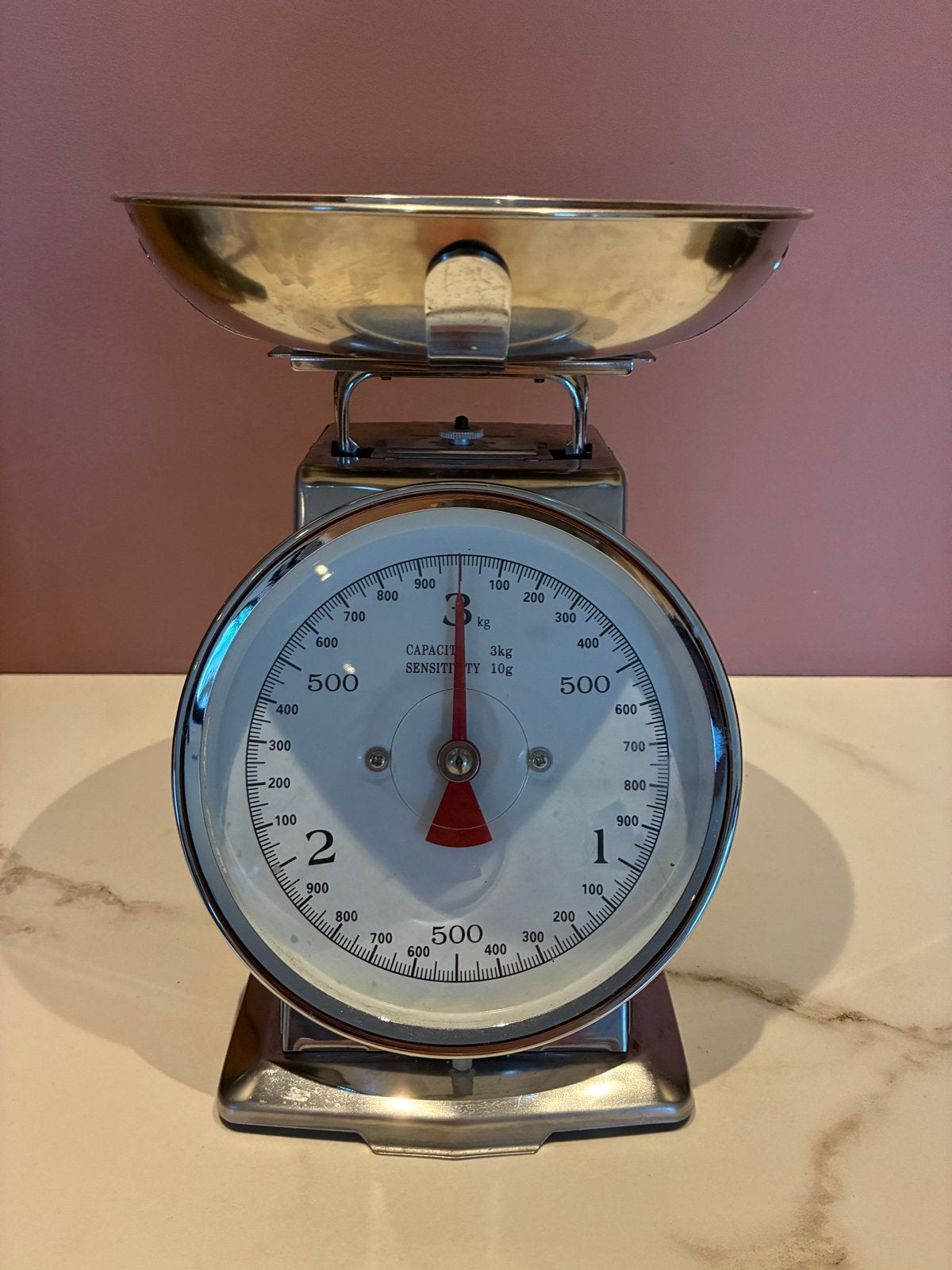 Vintage Keukenweegschaal - Analoog, tot 3kg, Witgoed en Apparatuur, Weegschalen, Ophalen, Keukenweegschaal, Analoog, Fijner dan 1 gram