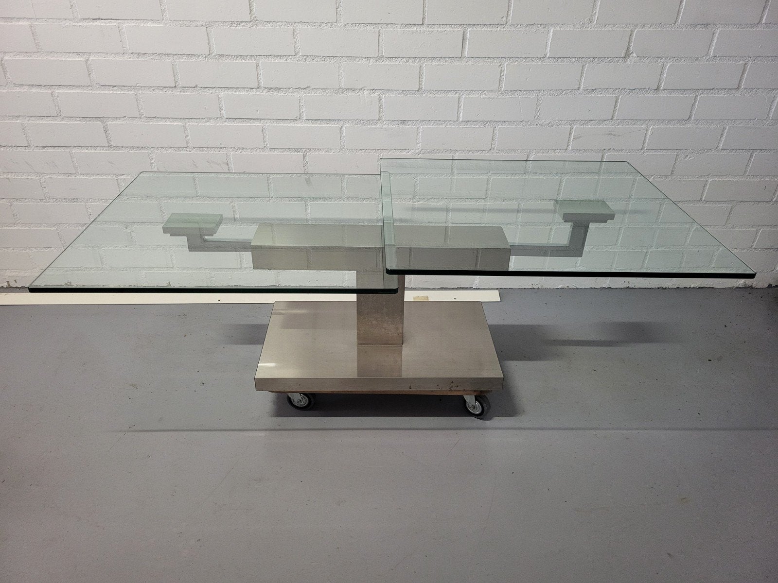 Moderne salontafel glas, Huis en Inrichting, Tafels | Salontafels, Ophalen, 50 tot 100 cm, 100 tot 150 cm, Modern