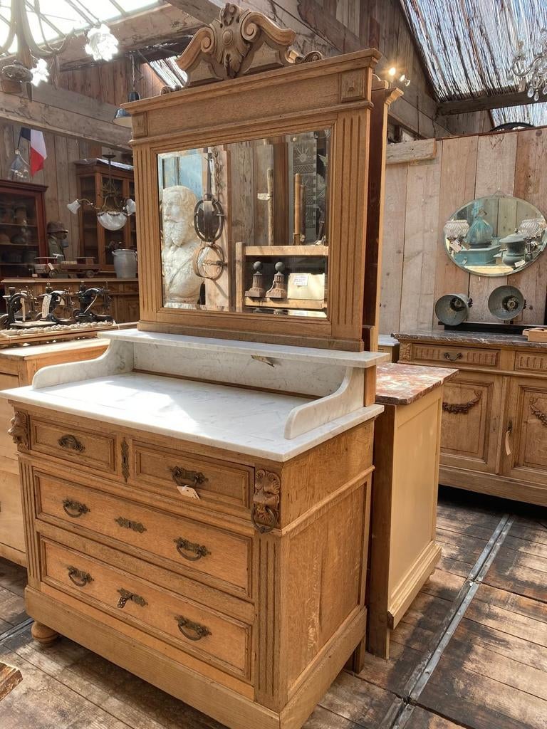 Frans eiken landelijk commode kast ladekast, Antiek en Kunst, Ophalen