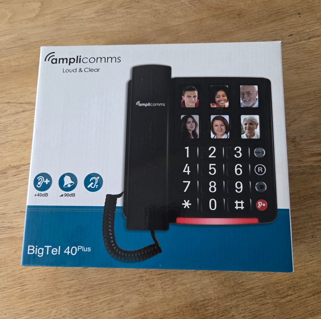 Senioren-/beeldtelefoon Amplicomms BigTel40Plus, Telecommunicatie, Ophalen of Verzenden, Zo goed als nieuw