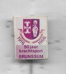 BRUNSSUM 50 JAAR KRACHTSPORT SPELD, Ophalen of Verzenden, Gebruikt, Stad of Land, Speldje of Pin