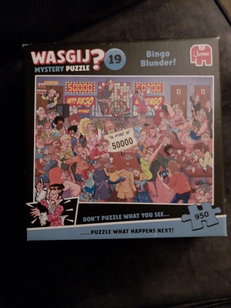 Te koop of ruilen Wasgij 19: Bingo Blunder! (950 stukjes), Ophalen, 500 t/m 1500 stukjes, Zo goed als nieuw, Legpuzzel