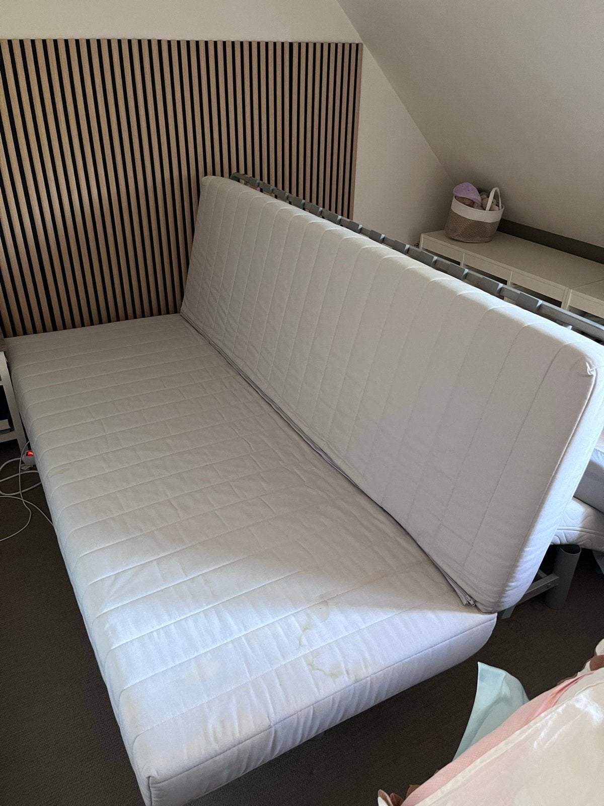 IKEA bedbank - ruim 10 jaar oud., Ophalen, Beige, Tweepersoons, 200 cm