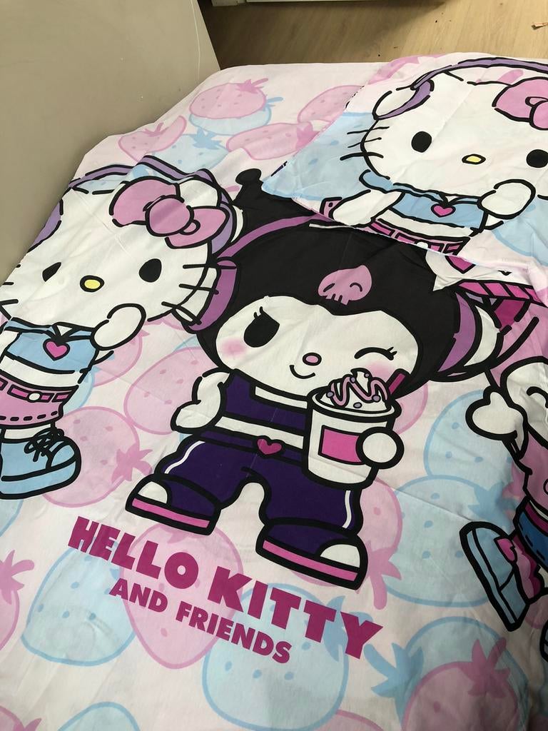 Nieuw hello kitty dekbedovertrek 1 persoons, Meisje, Dekbedovertrek, Nieuw, Ophalen of Verzenden