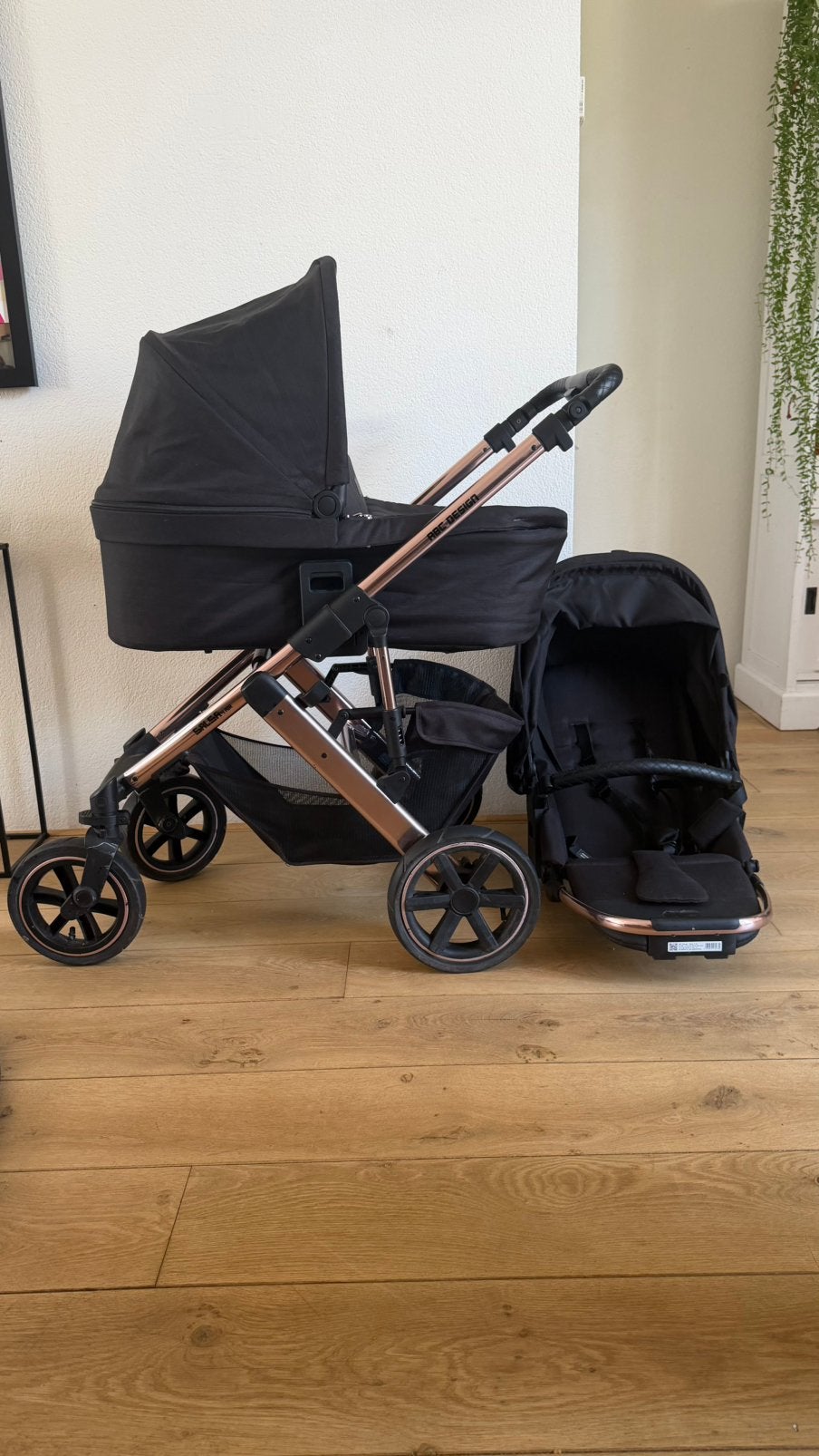ABC Design Salsa 4 Air Rose Gold | Complete Kinderwagen, Gebruikt, Luchtbanden, Ophalen of Verzenden, Kinderwagen